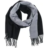 Antonio Damen Schal soft Cashmera schwarz/grau