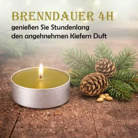HS Candle Teelicht 18 St. Dunkelgrün