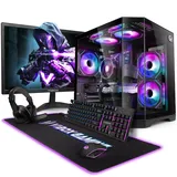 Vibox V-320 Gaming PC Set Komplett • Monitor 23 Zoll • AMD Ryzen 5 5500 6-Kern • AMD Radeon RX 9070 12GB • 16GB RAM • 1TB SSD • Windows 11 • WLAN 6 + Bluetooth 5.4