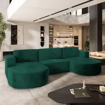 masseno Ecksofa VEZZO M Polyester 3-Sitzer Grün