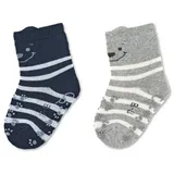 Sterntaler ABS Krabbelsocken 2er-Pack Bär in marineblau | Gr.: 22