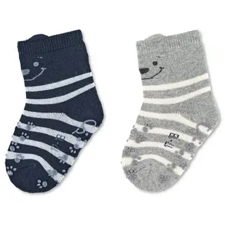 Sterntaler ABS Krabbelsocken 2er-Pack Bär in marineblau | Gr.: 22