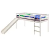 Idimex Hochbett Benny 90 x 200 cm Kiefer massiv weiß