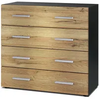 Vladon Kommode, Eiche, 76x72x35 cm, Wohnzimmer, Kommoden & Sideboards,