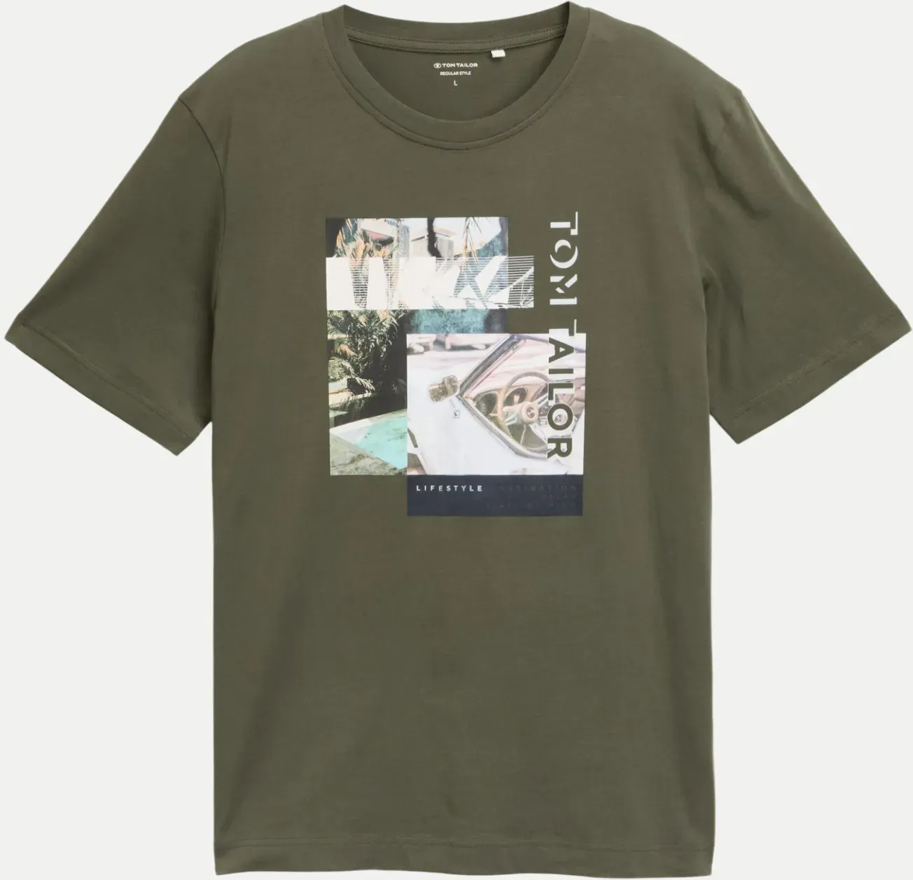 T-Shirt mit Fotoprint Grün XL