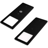 Kalb Material Für Möbel kalb LED Unterbauleuchten schwarz 5W- sehr flache Küchenleuchte Touchdimmfunktion 2er Set Warmweiß