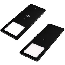 Kalb Material Für Möbel kalb LED Unterbauleuchten schwarz 5W- sehr flache Küchenleuchte Touchdimmfunktion 2er Set Warmweiß
