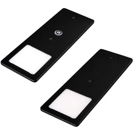 Kalb Material Für Möbel kalb LED Unterbauleuchten schwarz 5W- sehr flache Küchenleuchte Touchdimmfunktion 2er Set Warmweiß