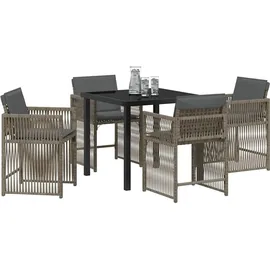 vidaXL Gartenmöbel-Set 5-tlg. Grau