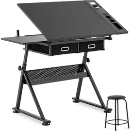 FROMM & STARCK Zeichentisch - 115 x 60 cm - neig- und höhenverstellbar mit Hocker