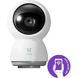 Tesla Überwachungskamera Smart 360 (2022), Innenbereich, weiß/schwarz Netzwerkkamera,