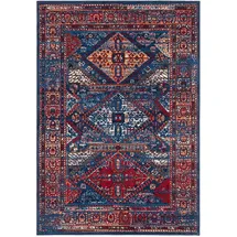 Pergamon Designer-Teppich 80 x 150 cm Blau/Rot