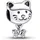Pandora Katze mit Schleife Silber 792255C01