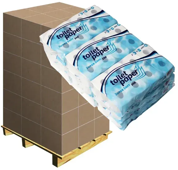 Toilettenpapier Satino Prestige SuperSoft 250 hochweiß Palette mit 1296 Rollen x 250 Blatt (18x72Rollen), 3-lagig
