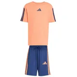 adidas Essentials Kids T-Shirt-Set Kinder - dusky orange/dark blu