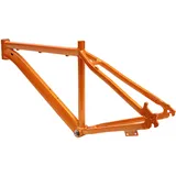 26-Zoll Aluminiumlegierung Fahrradrahmen Fahrrad Rahmensatz Disc Fahrradrahmen Frame Interne Führung Mountainbike Rahmen Für Mountainbikes mit 26"-Laufrädern (Orange)