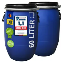plasteo Regentonne Set 2 x 60 l blau