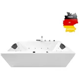 Basera Basera® Indoor Whirlpool Badewanne Naxos Basic 190 x 90 cm