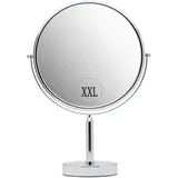 XXL Spiegel Rund, Schminkspiegel/Kosmetikspiegel 3 Fach, Schminktischspiegel, Doppelseitiger 3X / 1X Vergrößerungsspiegel für das Badezimmer, 28 cm (Makeup Mirror)