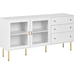 Sideboard mit 2 Türen MILORA 160 cm Weiß