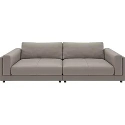 Big-Sofa 3C CANDY "Karalis mit extra großer Sitztiefe, elegantes Mega Sofa zum Relaxen", silber, B:294cm H:85cm T:150cm, 100% Leder, Sofas, auch in Cord- oder Leder-Bezug, lose Kissen, loungige Bequemlichkeit