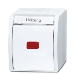 Busch-Jaeger 2601/2 SKWNH-54 Wippkontrollschalter/Heizungsschalter Ausschaltung, 2-polig