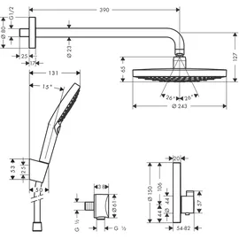 Hansgrohe Raindance Select S Duschsystem Chrom