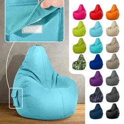 Green Bean© Sitzsack mit Rückenlehne "Cozy" 80x70x90cm - Gaming Chair mit 230L Füllung - Bean Bag Lounge Chair Sitzhocker Türkis