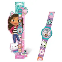 gabby's dollhouse digitale LED-Uhr 0 mm Kunststoffgehäuse Blau Silikonarmband Blau