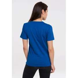 LOGOSHIRT T-Shirt "Sesamstraße - Krümelmonster Gesicht", Damen, Gr. M, blau, 100% Baumwolle, unifarben, normal, Rundhals, Shirts T-Shirt, mit lizenziertem Print