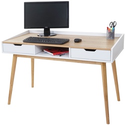Schreibtisch MCW-A70, Computertisch Bürotisch, 120x55cm MDF Esche-Optik