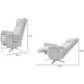 KAWOLA Relaxsessel NAMA Bouclé 78 x 111 x 78 cm taupe drehbar mit Kopfteil