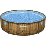 BESTWAY Bestway® Power Steel Swim Vista Series Frame Pool 488x122cm Holz (5616G)