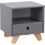 Möbilia Nachtschrank Dolidoo 40 x 35 x 40 cm Grau