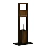 Relaxdays WC Garnitur, Klobürste, Klopapierhalter, Toilettenbürste, Toilettenpapierhalter, Bambus, HBT 82x36x21cm, braun