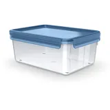 Emsa Clip & Close Eco Frischhaltedose, 3,7 L, Öko-Design, auslaufsicher, hygienisch, mikrowellen-/gefrier-/spülmaschinengeeignet, BPA-frei, Blau, N1171600