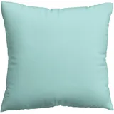 schlafgut Kissenbezug Woven Satin 80 x 80 cm Blau/Petrol