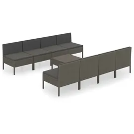 vidaXL Garten-Lounge-Set 9-tlg. grau