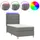 vidaXL Boxspringbett 100 x 200 cm Dunkelgrau