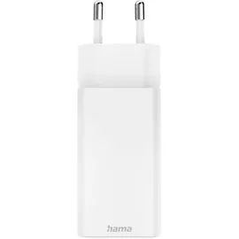 Hama 65W 2x USB-C GaN Schnellladegerät, Weiß