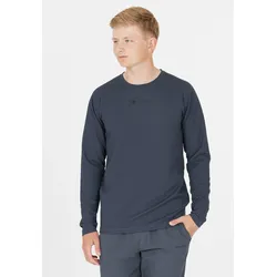 Langarmshirt VIRTUS "Besto", Herren, Gr. S, blau, 93% Polyester, 7% Elasthan, unifarben, sportlich, Rundhals, Langarm, Shirts, mit Quick Dry-Technologie
