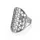 Saraswati Ring "Blume des Lebens" Edelstahl offen verstellbar