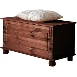 Sitztruhe HOME AFFAIRE "Finca", braun (dunkelbraun), B:85cm H:45cm T:43cm, Sitzbänke
