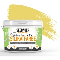 SEEBAUER diy® Silikatfarbe Gelb für Innen (No. 451 Sun Flower 2,5 Liter) Mineralfarbe Gelbtöne hohe Deckkraft