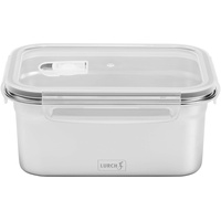 Lurch 240894 Lunchbox Safety/Aufbewahrungsbox aus hochwertigem Edelstahl mit BPA-freiem Kunststoffdeckel 1500ml