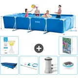 Rechteckiger Frame Pool - 450x220x84 Cm - 7-teilig  S73