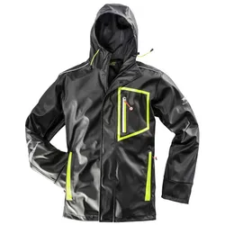 BULLSTAR Regenjacke »ULTRA«, schwarz/lime, Polyurethan (PU), Gr. M