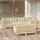 vidaXL Garten-Lounge-Set 8-tlg. creme Massivholz Kiefer