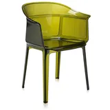 Kartell Papyrus Sessel olivgrün transparent