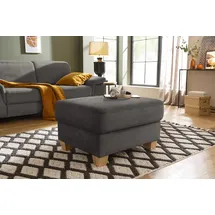 Home Affaire Polsterhocker Dalia Luxus-Microfaser 66 x 46 x 76 cm Grau